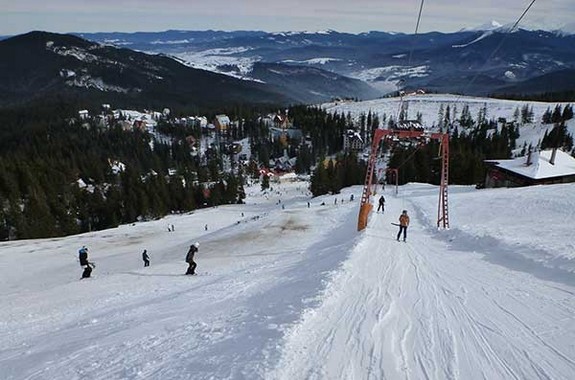 Картинка Катание лыжах в Карпатах в Пилипце на