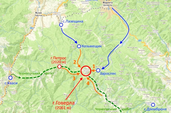 Фото маршрут на Говерлу